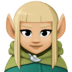 🧝🏼‍♀️ woman elf: medium-light skin tone display on Facebook